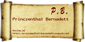 Princzenthal Bernadett névjegykártya